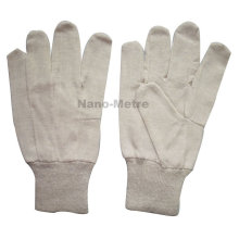 NMSAFETY 8oz cotton drill glove, knit wrist knitted cotton working gloves